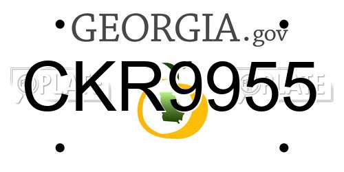 CKR9955 Georgia License Plate