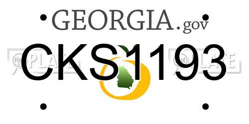 CKS1193 Georgia License Plate