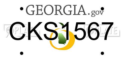 CKS1567 Georgia License Plate