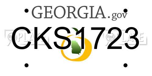 CKS1723 Georgia License Plate