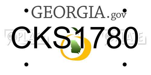 CKS1780 Georgia License Plate