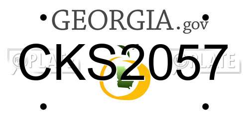 CKS2057 Georgia License Plate