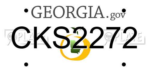 CKS2272 Georgia License Plate