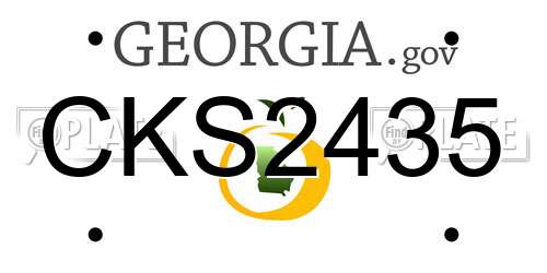 CKS2435 Georgia License Plate