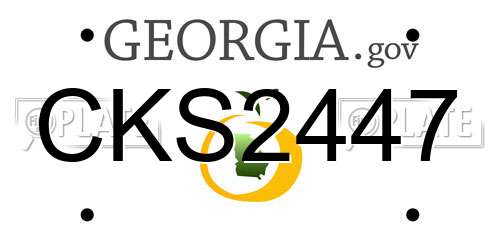 CKS2447 Georgia License Plate
