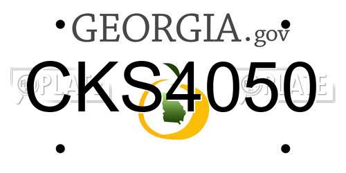 CKS4050 Georgia License Plate