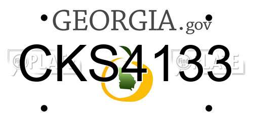 CKS4133 Georgia License Plate