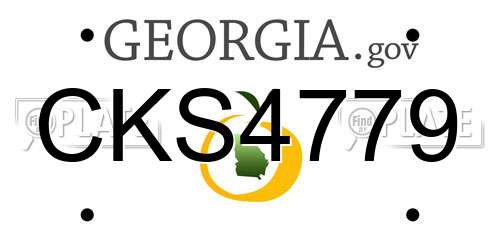 CKS4779 Georgia License Plate