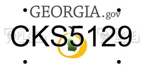 CKS5129 Georgia License Plate