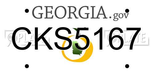 CKS5167 Georgia License Plate