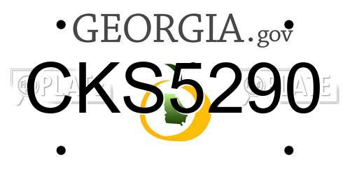 CKS5290 Georgia License Plate