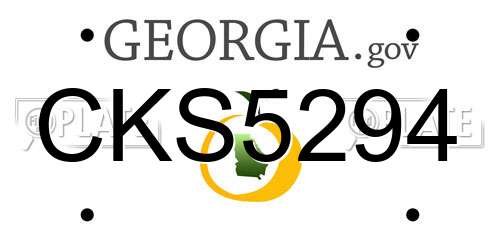 CKS5294 Georgia License Plate