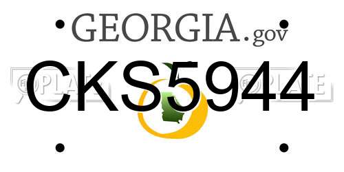 CKS5944 Georgia License Plate