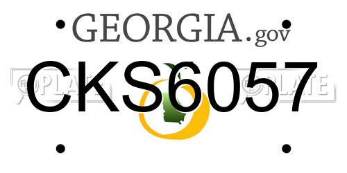 CKS6057 Georgia License Plate