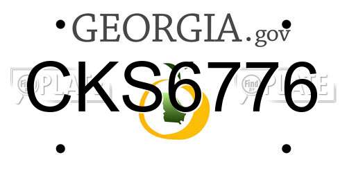 CKS6776 Georgia License Plate
