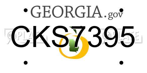 CKS7395 Georgia License Plate