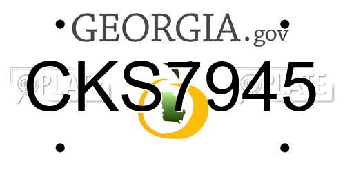 CKS7945 Georgia License Plate