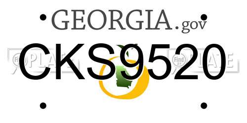 CKS9520 Georgia License Plate