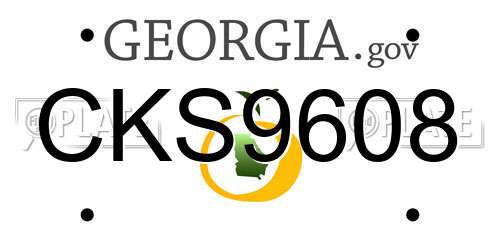 CKS9608 Georgia License Plate