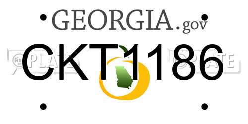CKT1186 Georgia License Plate