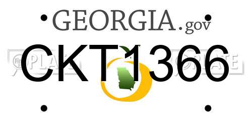 CKT1366 Georgia License Plate