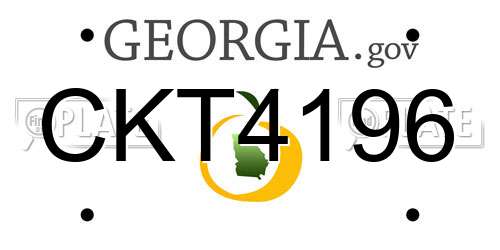 CKT4196 Georgia License Plate