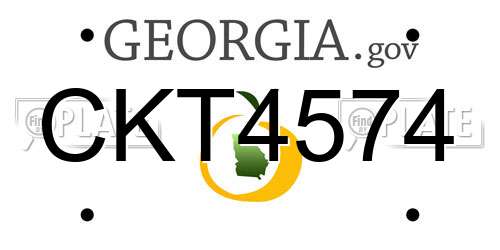 CKT4574 Georgia License Plate