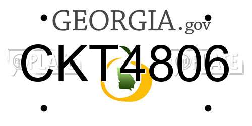 CKT4806 Georgia License Plate