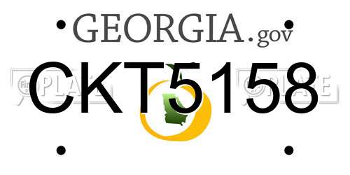 CKT5158 Georgia License Plate