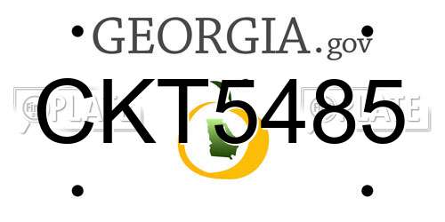 CKT5485 Georgia License Plate