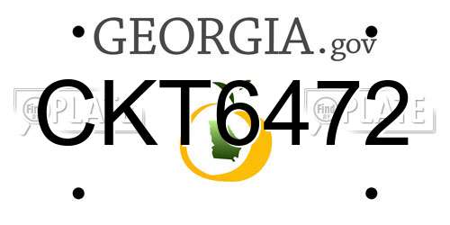 CKT6472 Georgia License Plate