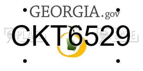 CKT6529 Georgia License Plate