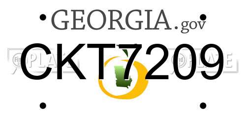 CKT7209 Georgia License Plate