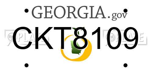 CKT8109 Georgia License Plate