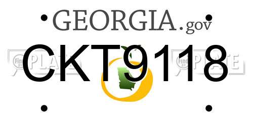 CKT9118 Georgia License Plate