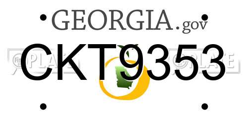 CKT9353 Georgia License Plate