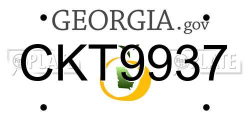 CKT9937 Georgia License Plate