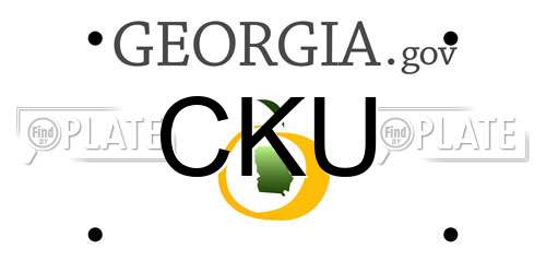 CKU Georgia License Plate