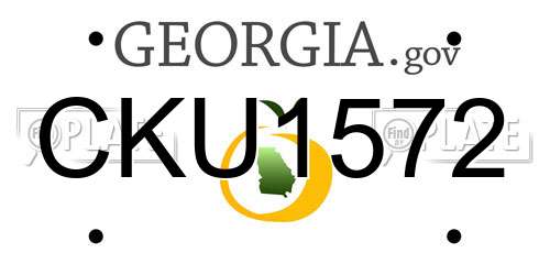 CKU1572 Georgia License Plate