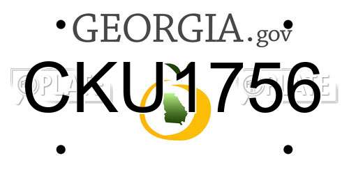 CKU1756 Georgia License Plate