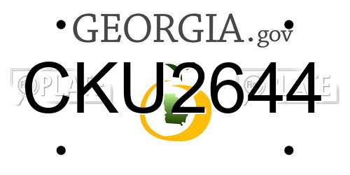 CKU2644 Georgia License Plate
