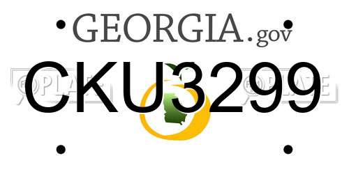 CKU3299 Georgia License Plate