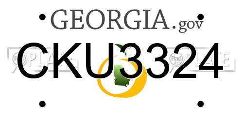 CKU3324 Georgia License Plate