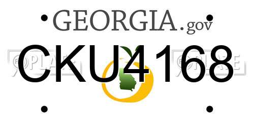 CKU4168 Georgia License Plate