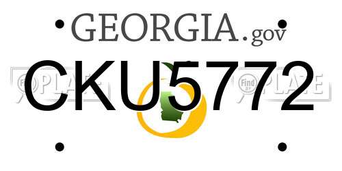 CKU5772 Georgia License Plate