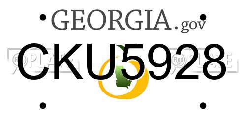 CKU5928 Georgia License Plate
