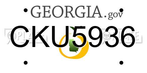 CKU5936 Georgia License Plate