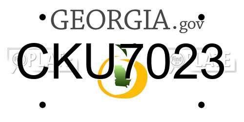 CKU7023 Georgia License Plate