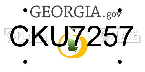 CKU7257 Georgia License Plate
