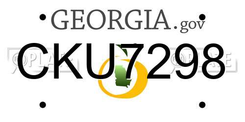 CKU7298 Georgia License Plate